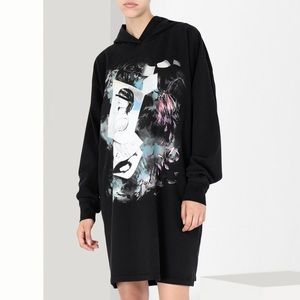 Maison Margiela Graphic Print Hoodie Jersey Dress